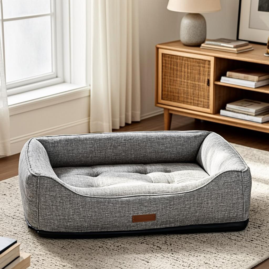 Furhaven Orthopedic Plush & Velvet Lounger — Egg-Crate Sofa-Style Dog Bed up to XXL